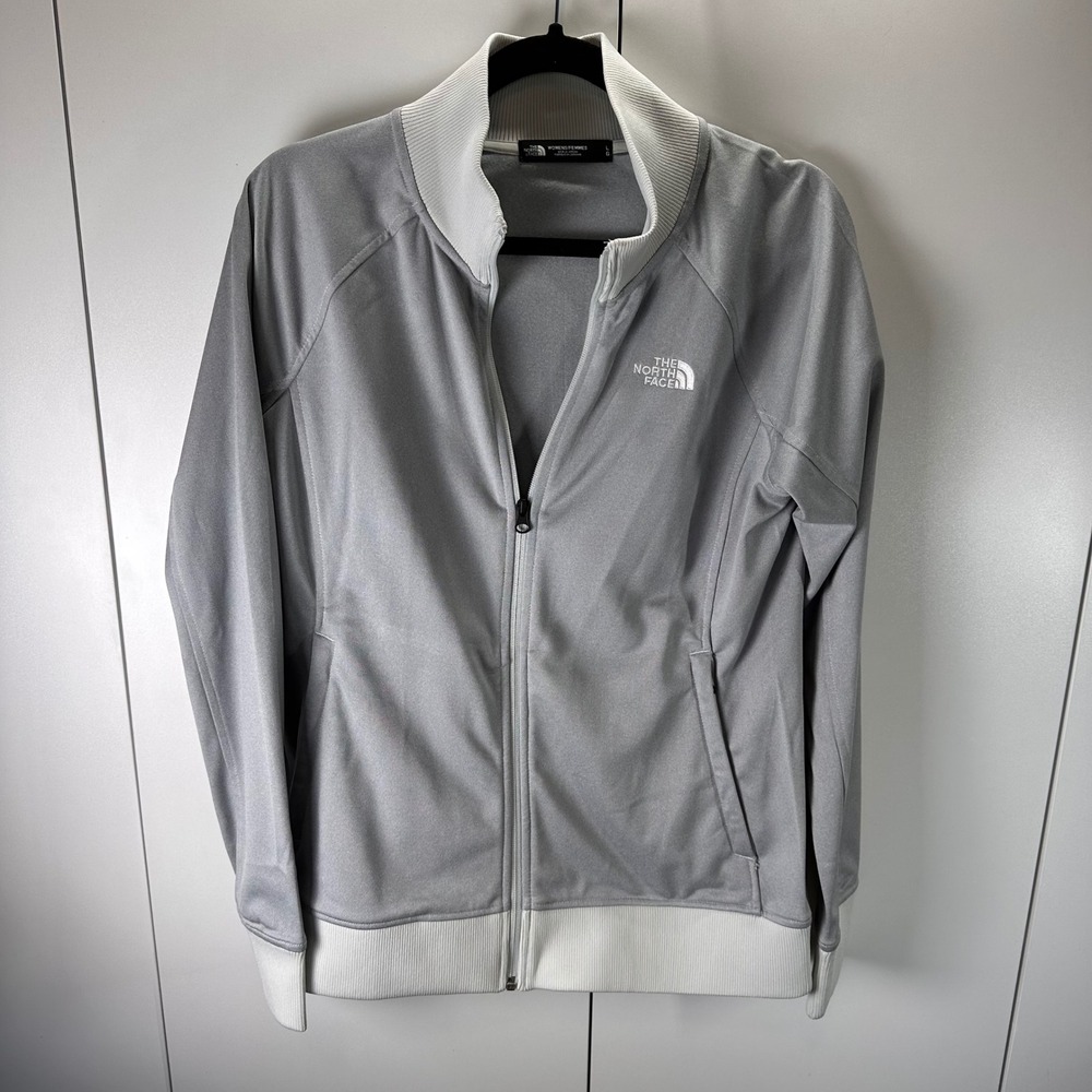 The North Face Women's Full Zip Jacket‎ Gray Activewear Athletic Top Large